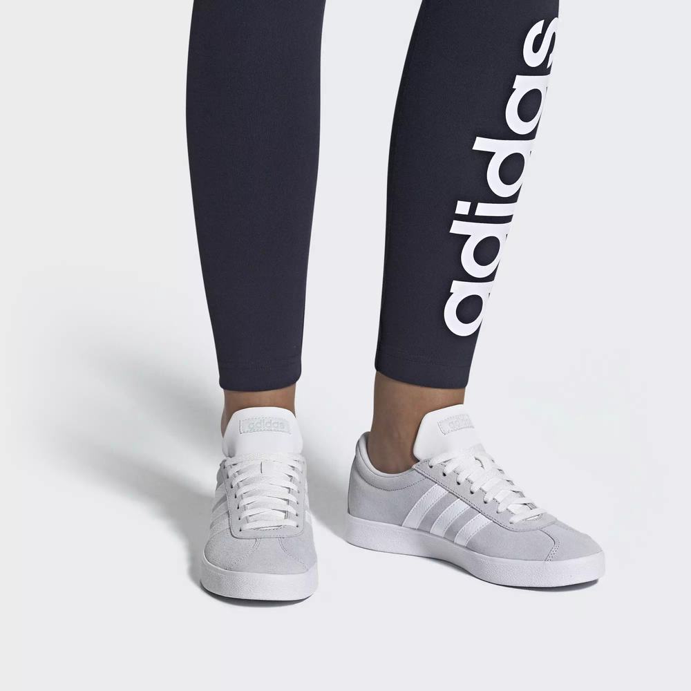 Adidas VL Court 2.0 Tenis Azules Para Mujer (MX-55256)